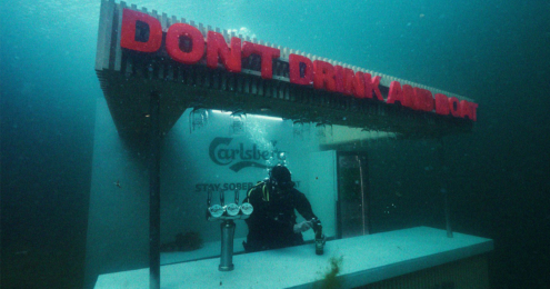 carlsberg sweden underwater bar