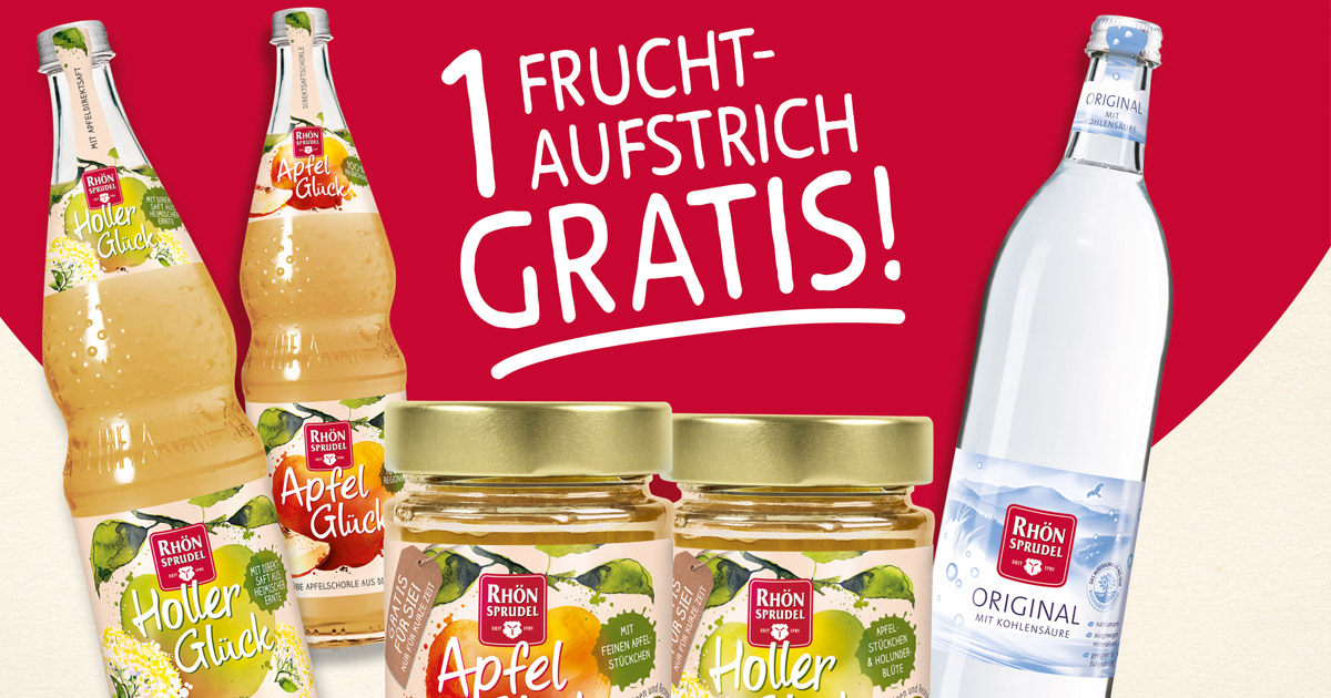 RhönSprudel Zugabe-Aktion mit gratis Fruchtaufstrich - about-drinks.com