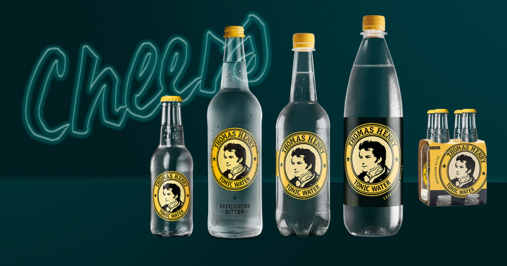 Thomas Henry setzt auf einheitliches EtikettenDesign bei allen Gebinden