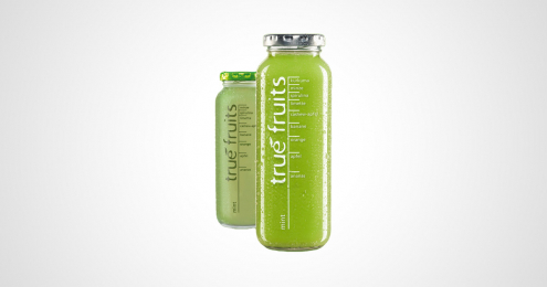 true fruits Smoothie mint Flasche