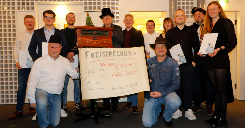 Warsteiner Brauerei Acht frischgebackene Brauer und Mälzer aus NRW geehrt
