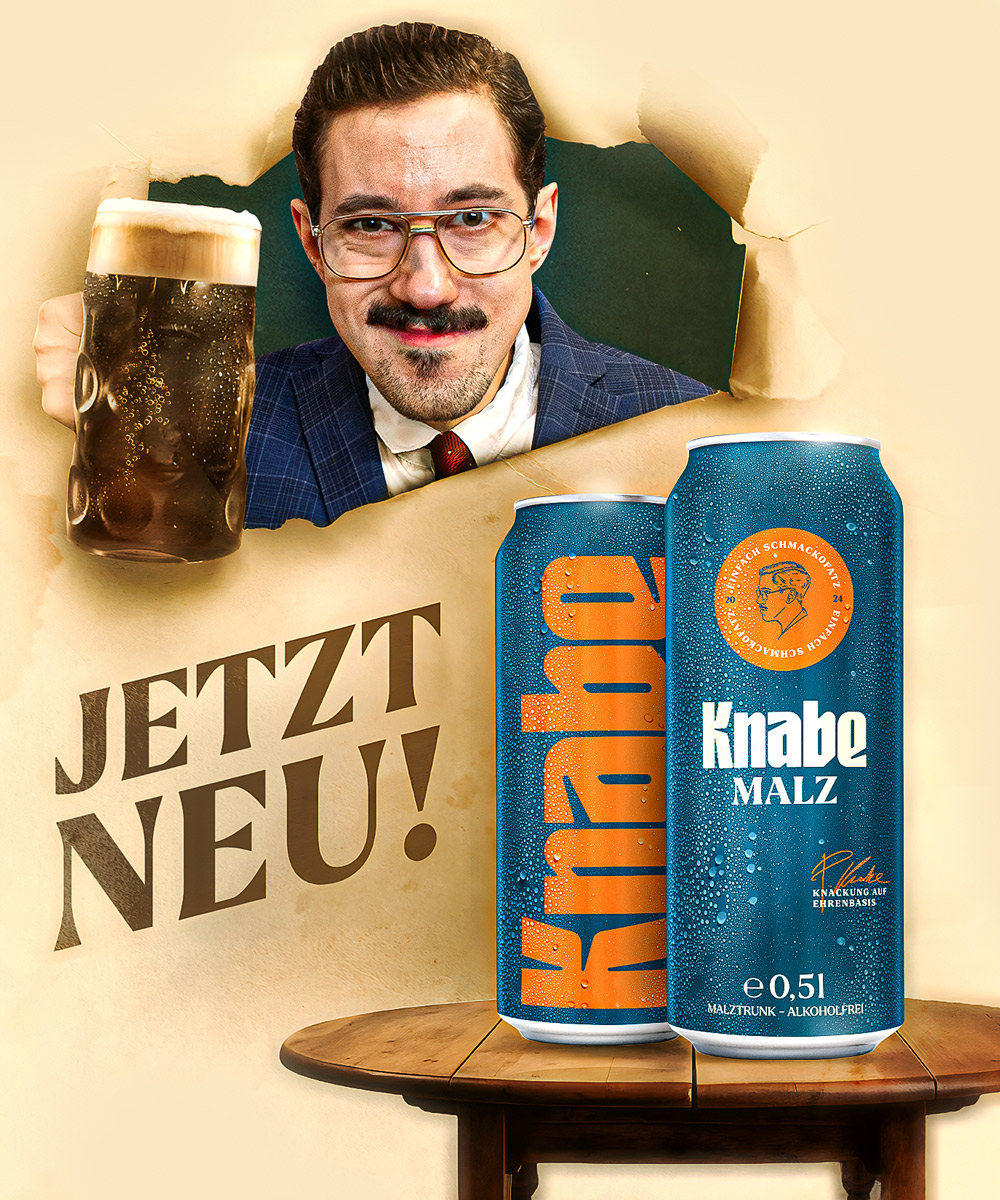 Knabe Malz von Drinks & More und TwitchStreamer „HandOfBlood“ ab Mai im Einzelhandel
