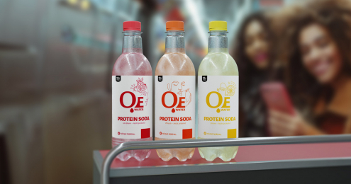 oe water protein soda