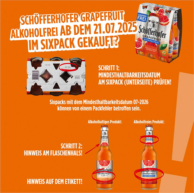 Schöfferhofer Weizen-Mix Grapefruit Alkoholfrei