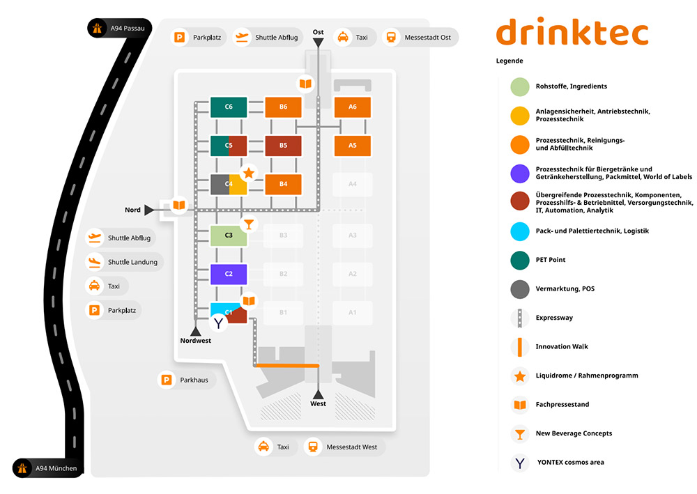drinktec Hallenplan 2025