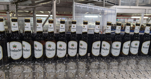 Krombacher Produktion Flaschen